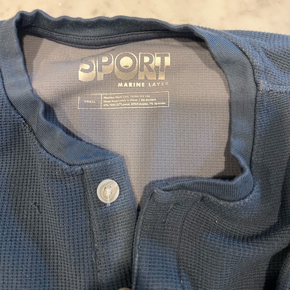 Marine layer sport henley shirt
